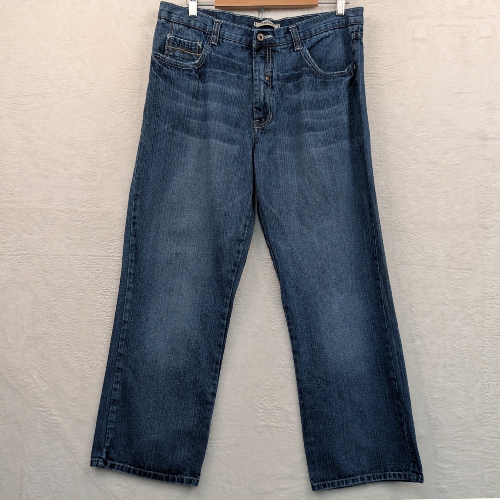 VTG Flypaper Jeans Men's 38x30 Blue Wide Leg Baggy Skater Grunge Streetwear Y2K - Picture 2 of 15